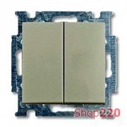 Выключатель 2-клавишный проходной, шампань, ABB 2006/6/6 UC-93-507 Basic 55