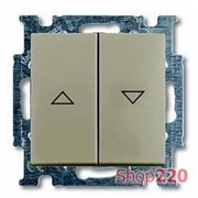 Выключатель жалюзи без фиксации, шампань, ABB 2026/4 UC-93-507 Basic 55