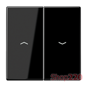 Накладка механизма управления жалюзи, черный, пластик, Jung LS995PSW