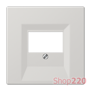 Накладка аудио розетки, светло-серый, пластик, Jung LS969TLG