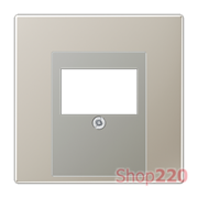 Накладка аудио розетки, нержавеющая сталь, металл, Jung ES2969T