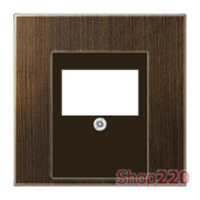 Накладка аудио розетки, античная латунь, металл, Jung ME2969TAT