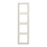 Рамка 4 поста, слоновая кость, Jung LS990 (пластик) LS984W