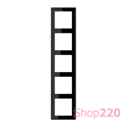 Рамка 5 постов, черный, Jung LS990 (пластик) LS985SW
