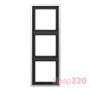 Рамка 3 поста, алюминий, Jung LS990 (металл) AL2983