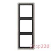 Рамка 3 поста, нержавеющая сталь, Jung LS990 (металл) ES2983