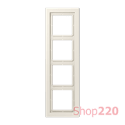 Рамка 4 поста, слоновая кость, Jung LS Design (пластик) LSD984W