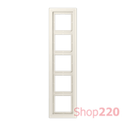 Рамка 5 постов, слоновая кость, Jung LS Design (пластик) LSD985W