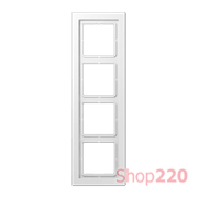 Рамка 4 поста, белый, Jung LS Design (пластик) LSD984WW