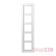 Рамка 5 постов, белый, Jung LS Design (пластик) LSD985WW