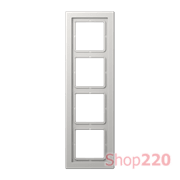 Рамка 4 поста, светло-серый, Jung LS Design (пластик) LSD984LG