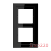 Рамка 2 поста, черный, Jung LS Design (пластик) LSD982SW