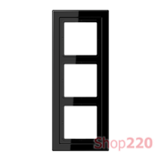 Рамка 3 поста, черный, Jung LS Design (пластик) LSD983SW