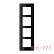 Рамка 4 поста, черный, Jung LS Design (пластик) LSD984SW