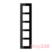 Рамка 5 постов, черный, Jung LS Design (пластик) LSD985SW