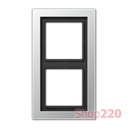 Рамка 2 поста, алюминий, Jung LS Design (металл) ALD2982