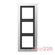 Рамка 3 поста, алюминий, Jung LS Design (металл) ALD2983