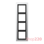 Рамка 4 поста, алюминий, Jung LS Design (металл) ALD2984-L