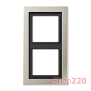 Рамка 2 поста, нержавеющая сталь, Jung LS Design (металл) ESD2982