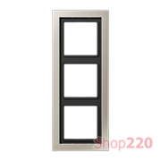 Рамка 3 поста, нержавеющая сталь, Jung LS Design (металл) ESD2983