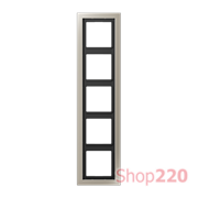 Рамка 5 постов, нержавеющая сталь, Jung LS Design (металл) ESD2985-L