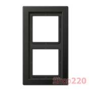 Рамка 2 поста, антрацит, Jung LS Design (металл) ALD2982AN