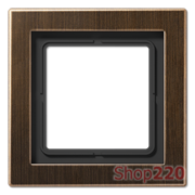 Рамка 1 пост, античная латунь, Jung LS Design (металл) MED2981AT