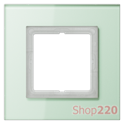 Рамка 1 пост, салатовое стекло, Jung LS Plus (стекло) LSP981GLAS