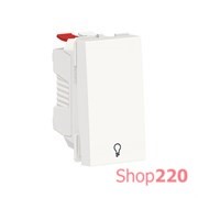 Кнопка с символом "Свет", белый, 1 модуль, Unica New Schneider NU310618L