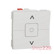 Выключатель для жалюзи 2-клавишный, белый, 2 модуля, Unica New Schneider NU320818