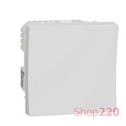 Диммер кнопочный для LED ламп Wiser, белый, 2 модуля, Unica New Schneider NU351518