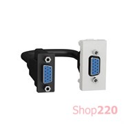 Розетка HD15 female (VGA), белый, 1 модуль, Unica New Schneider NU343218