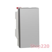 Выключатель 1-клавишный, алюминий, 1 модуль, Unica New Schneider NU310130