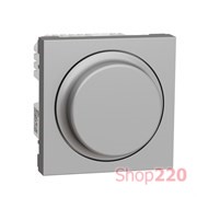 Диммер поворотный для LED ламп Wiser, алюминий, 2 модуля, Unica New Schneider NU351630