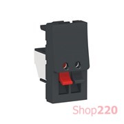 Аудиорозетка, антрацит, 1 модуль, Unica New Schneider NU348754