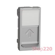 Накладка RJ45, алюминий, 1 модуль, Unica New Schneider NU941030