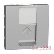 Накладка RJ45, алюминий, 2 модуля, Unica New Schneider NU941130