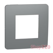 Рамка 1-постовая, дымчато-серый / белый, Unica New Schneider NU280221