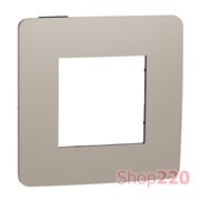 Рамка 1-постовая, песочный / антрацит, Unica New Schneider NU280228