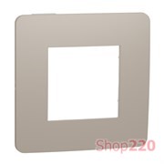 Рамка 1-постовая, песочный / белый, Unica New Schneider NU280226