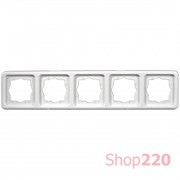 Рамка 5 постов, белый, Polo Regina 13012504