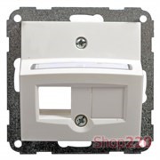 Корпус для двух разъемов RJ-12/RJ-45 Keystone, белый, Polo Fiorena 22029902