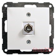 Розетка ТВ/САТ F-Type, одинарная, белый, Polo Fiorena 22034302