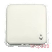 Розетка с заземлением и крышкой, белый, Polo Regina 13001304
