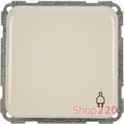 Розетка с заземлением и крышкой, слоновая кость, Polo Regina 13001306