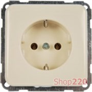 Розетка с заземлением и шторками, слоновая кость, Polo Regina 13000703