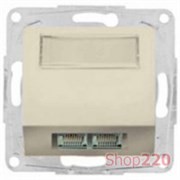 Корпус для двух разъемов RJ-12/RJ-45 Keystone, слоновая кость, Polo Regina 13022402
