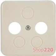 Лицевая панель для розеток ТВ/ТВ-САТ, слоновая кость, Polo Regina 13005004
