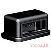 Напольная башенка для розеток, 12 модулей, черный, BUS ДКС 09090