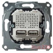 Розетка USB для зарядки устройств, Merten MTN4366-0100